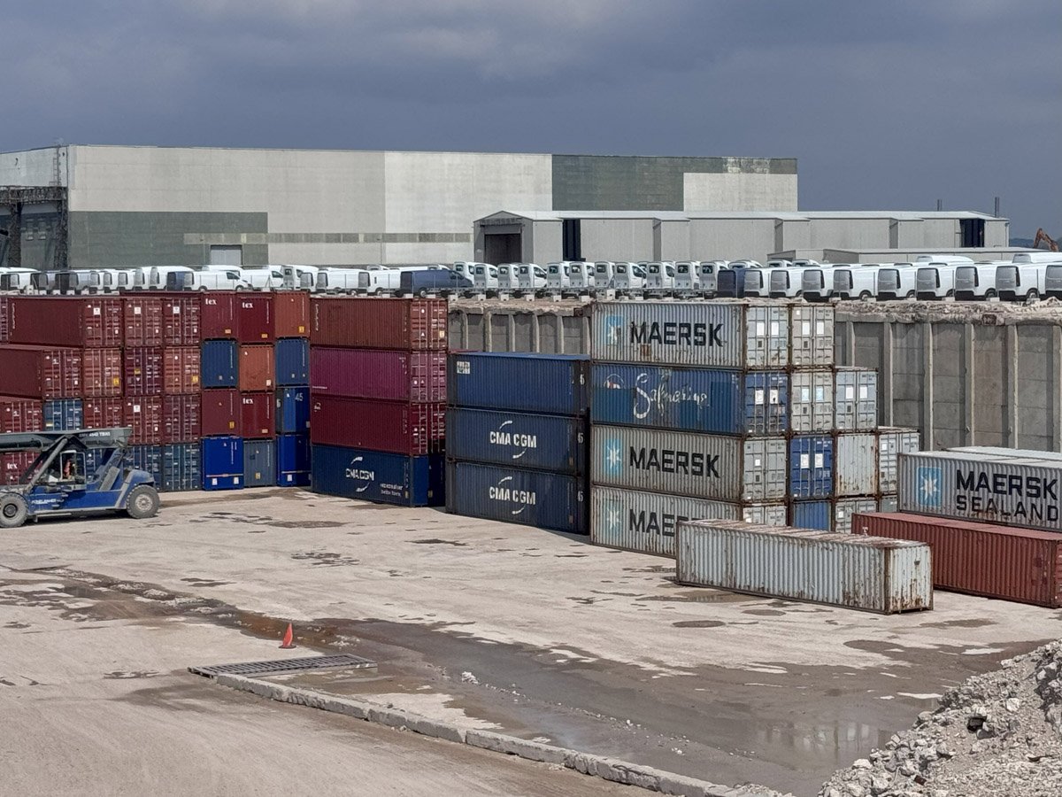 stack of storage containers