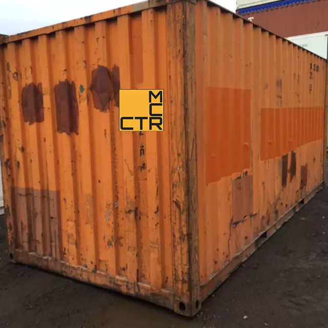 Container with lockbox fitted